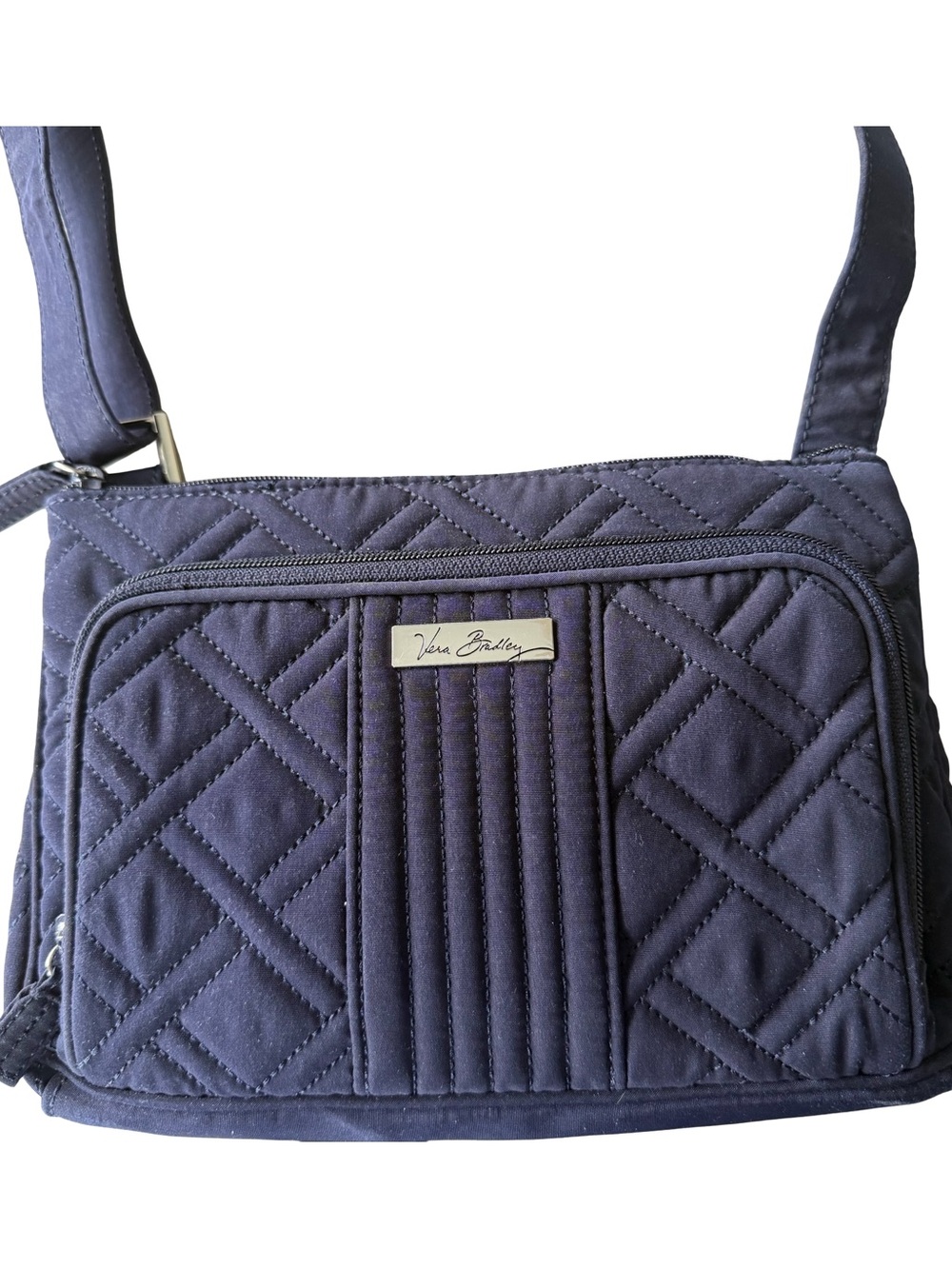 Vera Bradley Classic Quilted Shoulder Bag In Navy